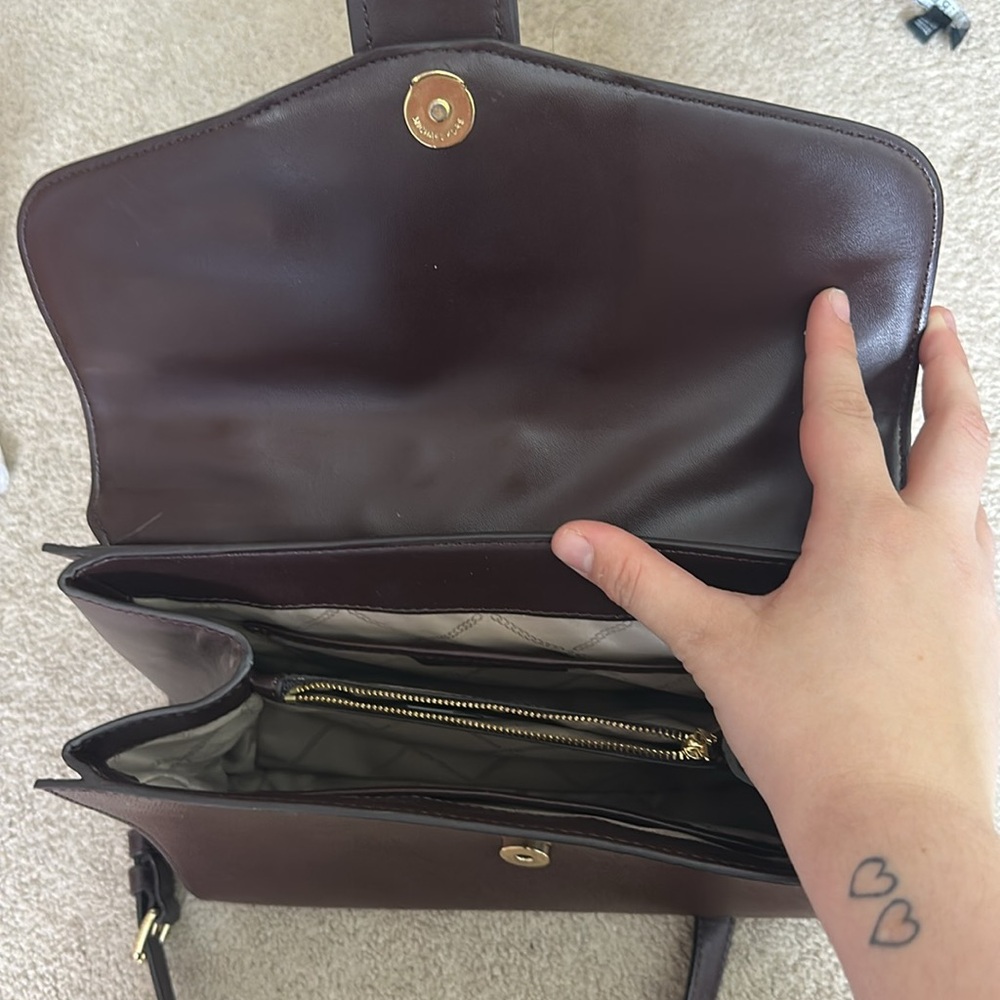 Michael Kors dark wine Leather Handbag - Picture 8 of 11